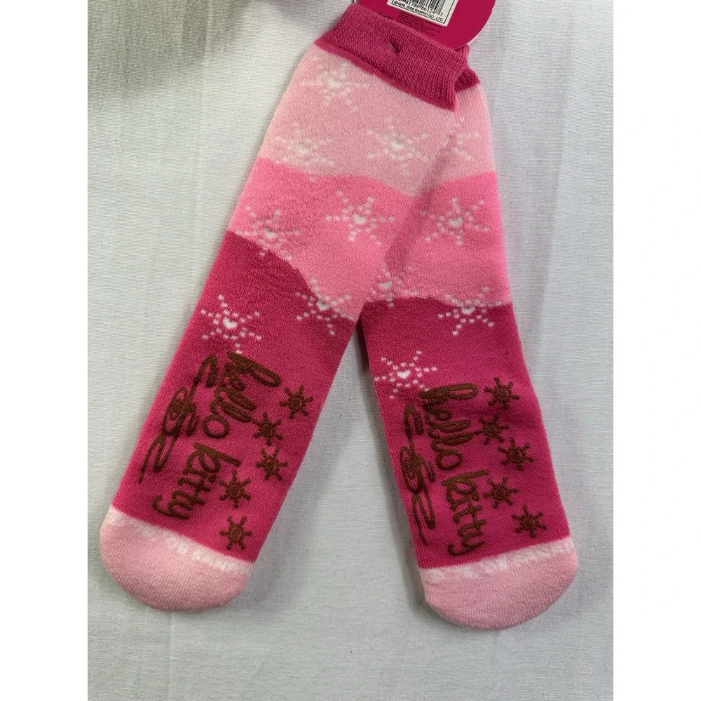 NWT Sanrio Hello Kitty‎ sock slipper socks girl socks fit size 6-8 1/2